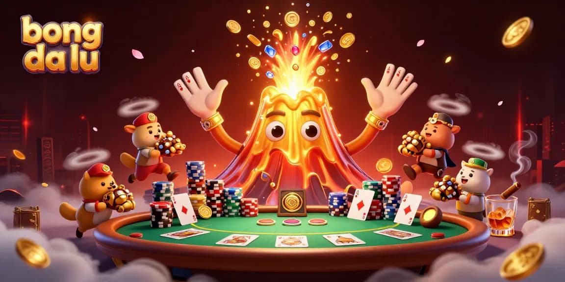 Experience thrilling wins with bong da lu as a golden volcano erupts treasures of poker excitement.