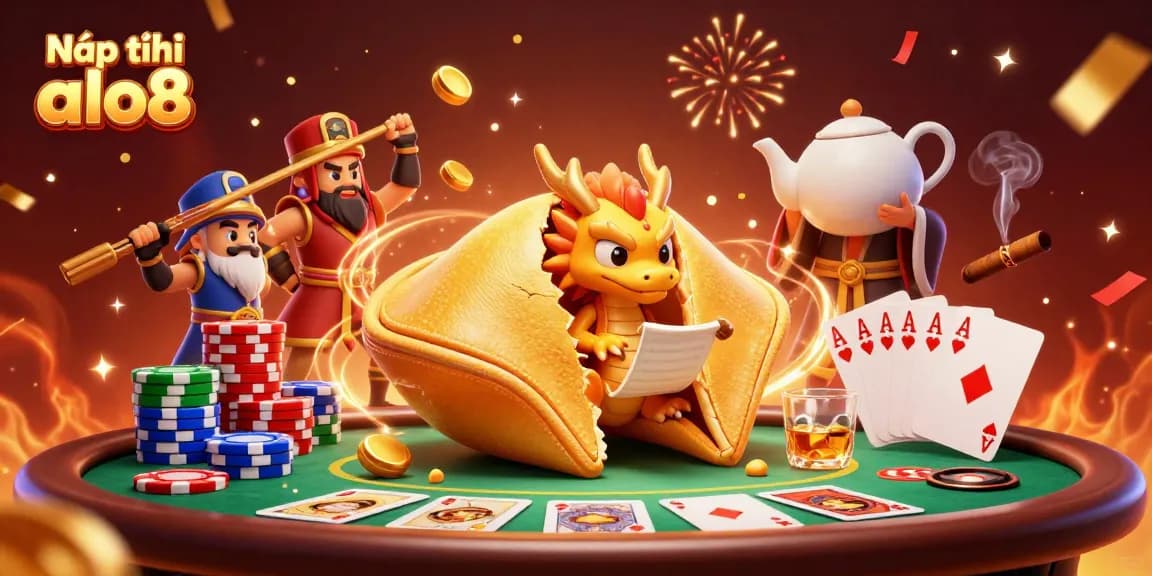 Experience the excitement of Nạp tiền alo8 with a vibrant casino illustration full of dynamic elements.