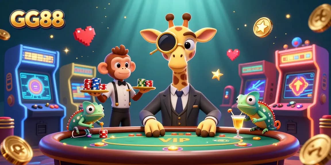 Engage in thrilling bets with GG88 at a vibrant 3D casino, full of flashing games and excitement.