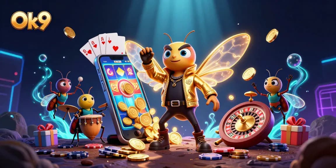 Engage in exhilarating gameplay at Ok9 while enjoying vibrant 3D casino characters and dynamic slot games.