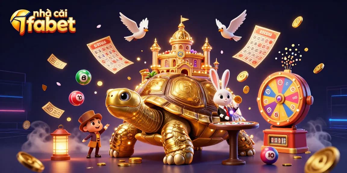 Engage with the vibrant world of nhà cái fabet featuring colorful lottery elements and a captivating casino scene.