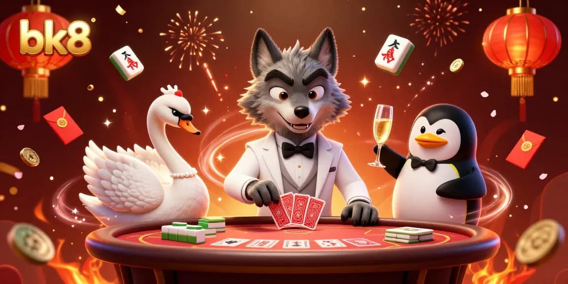 Experience thrilling gaming moments with bk8 in a vibrant casino atmosphere featuring animated characters.