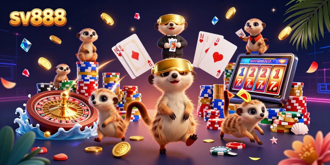 Discover thrilling wins at sv888 casino with meerkats showcasing gaming action.