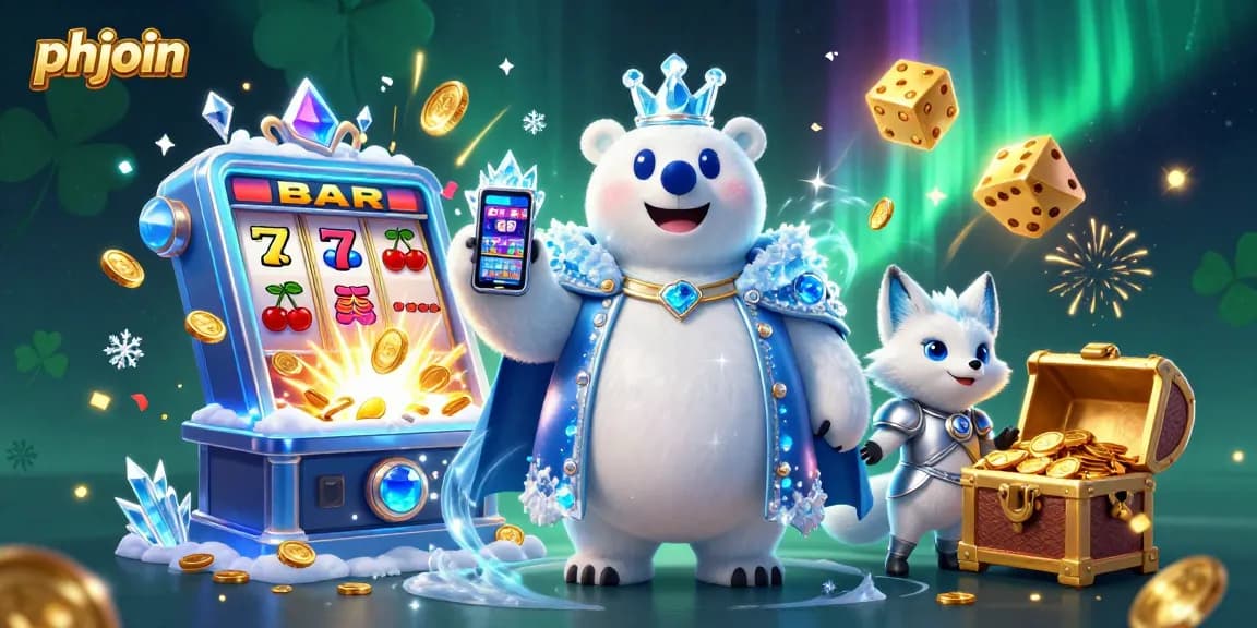 Engage with phjoin's exciting jackpot experience through this dynamic illustration featuring casino elements and vibrant characters.