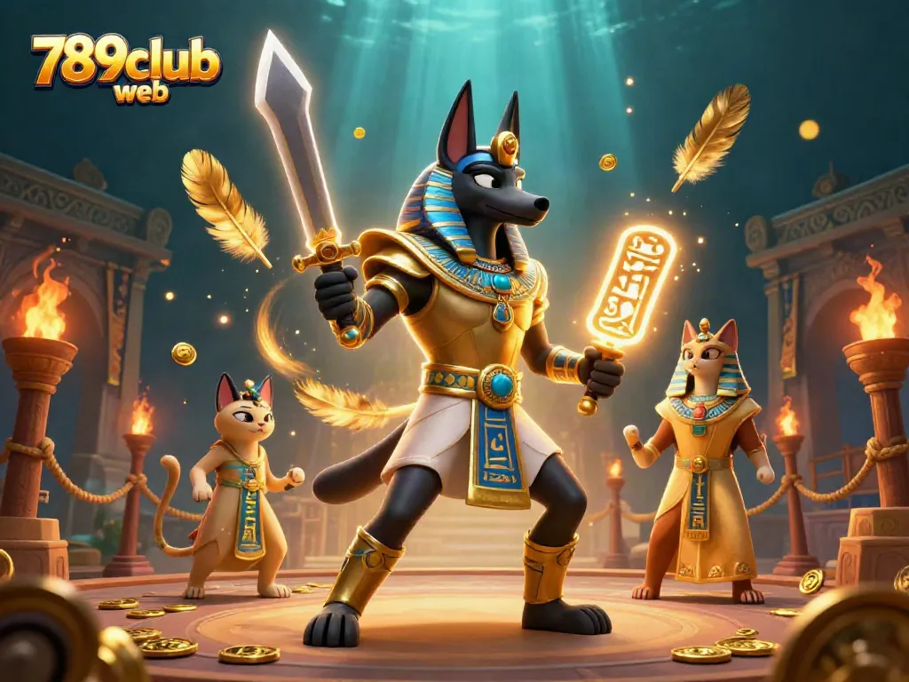 Engage with thrilling games on 789club web featuring dynamic ancient Egyptian themes and casino iconography.