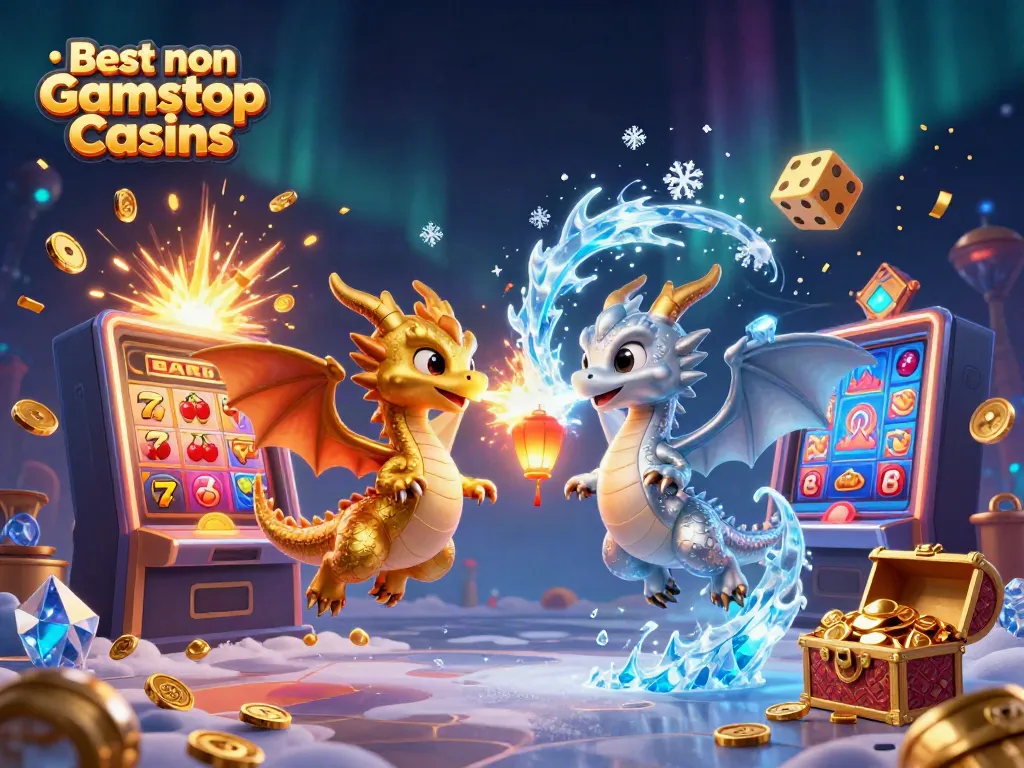 Experience thrilling wins at Best non Gamstop Casinos with vibrant 3D dragons amidst dazzling jackpots.