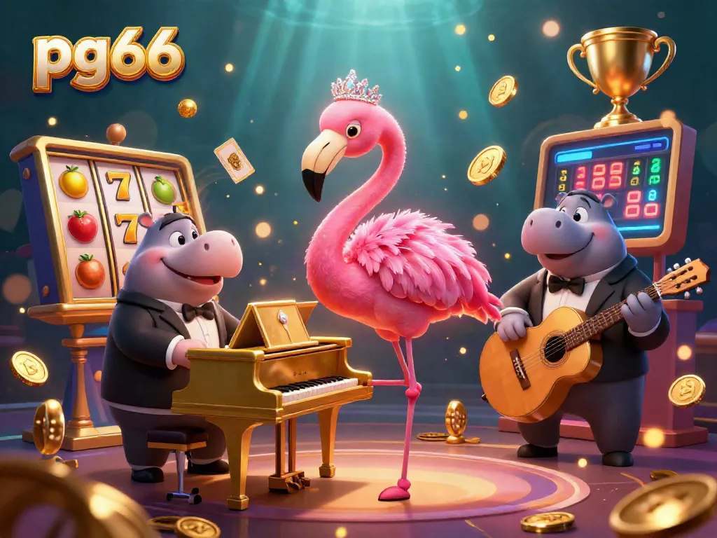 Experience thrilling slots action at pg66 with vibrant 3D casino characters and game elements.