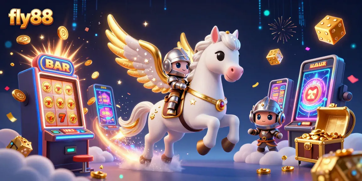Experience jackpots and excitement with fly88's thrilling casino scene filled with dynamic game elements.