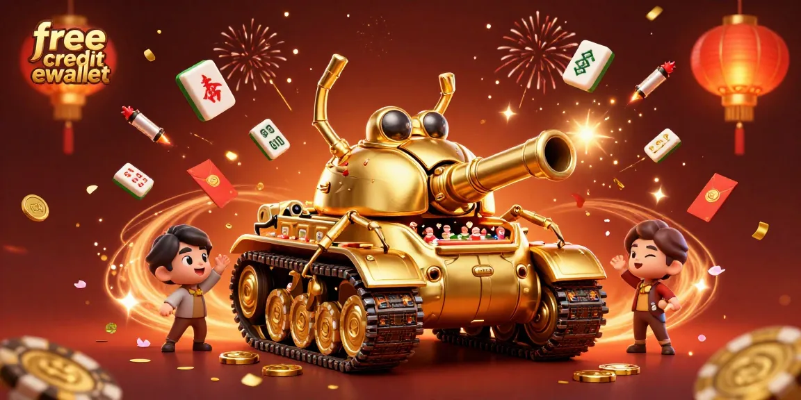 Engage with exciting free credit ewallet bonuses in this vibrant 3D casino illustration.