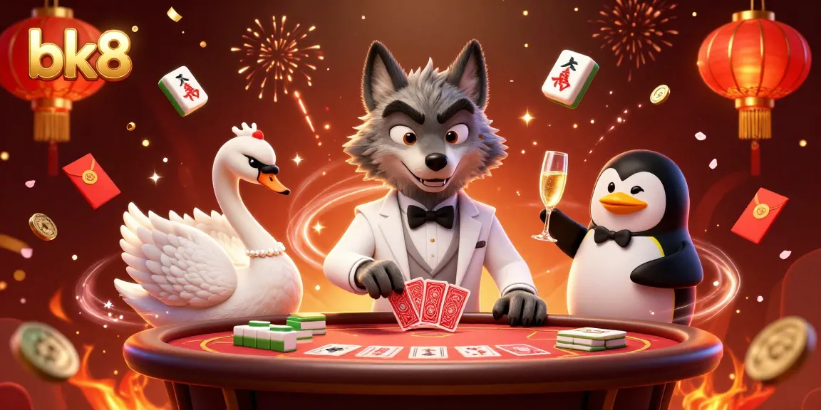 Experience thrilling gaming moments with bk8 in a vibrant casino atmosphere featuring animated characters.