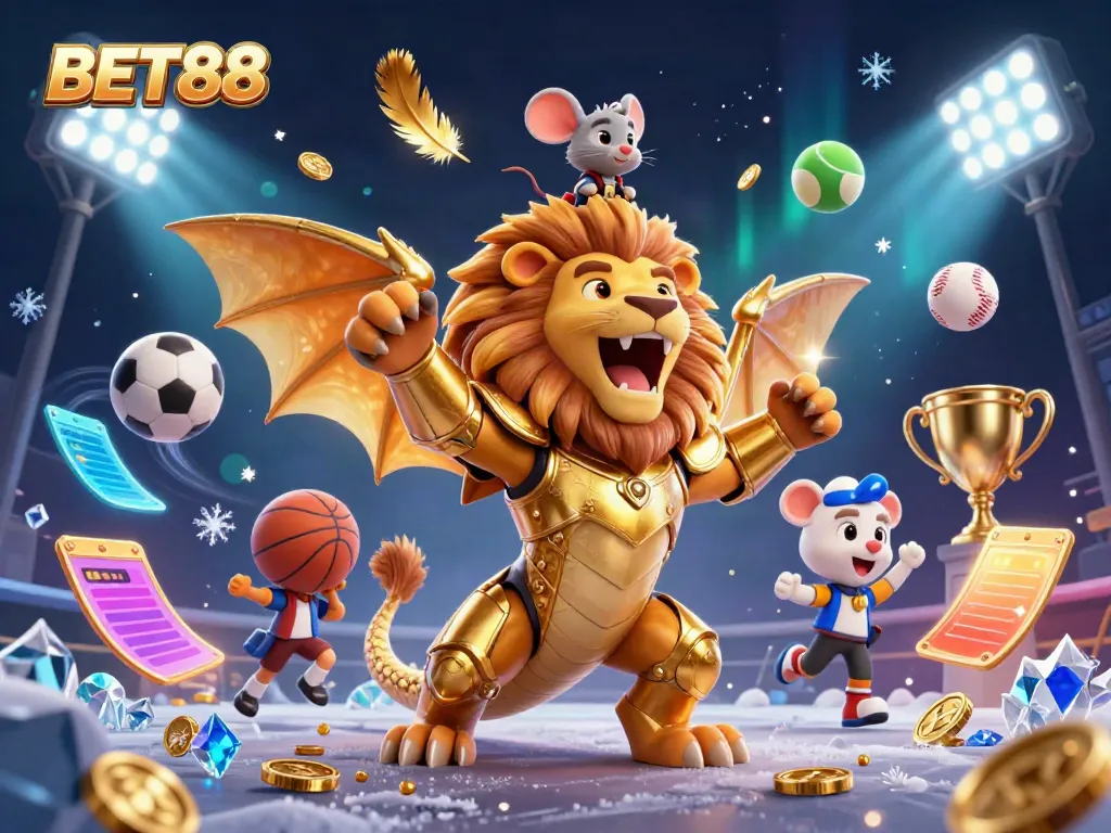 Experience the thrill of betting at BET88 with dynamic sports action and vibrant gaming elements.