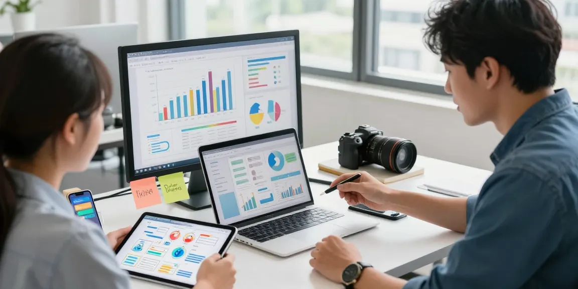 Tim profesional menggunakan GEGESLOT di ruang kerja digital yang modern.