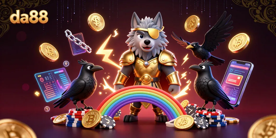 Engage with da88 through an enchanting casino scene featuring Odin and digital currencies.