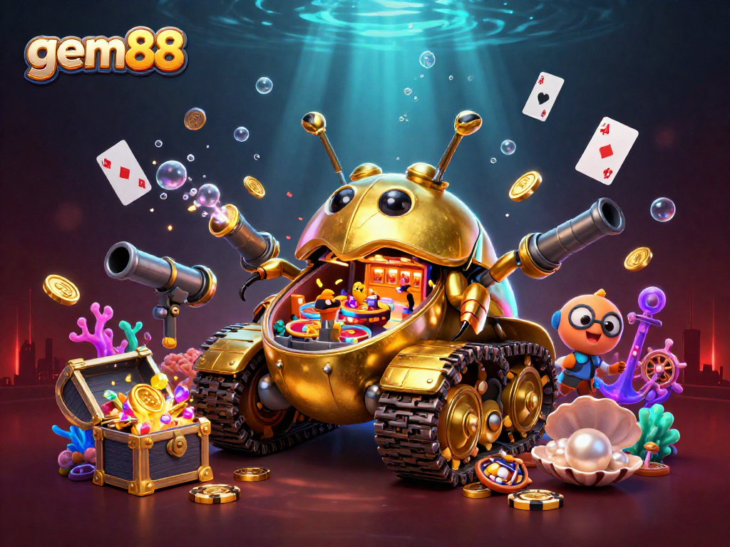Experience gem88's vibrant casino atmosphere with golden beetle tank full of excitement.