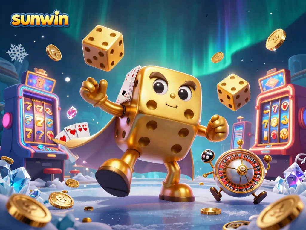 Experience thrilling gameplay at Sunwin with dynamic golden dice and vibrant slot machines.