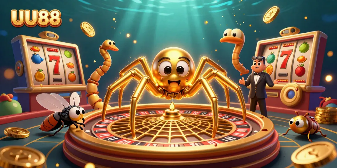 Engage with UU88's thrilling spinning roulette wheel and vibrant casino elements in action.