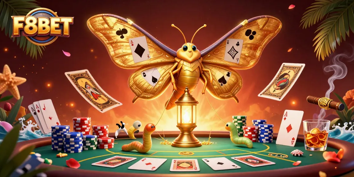 Experience the thrill of F8BET with vibrant casino scenes and golden details