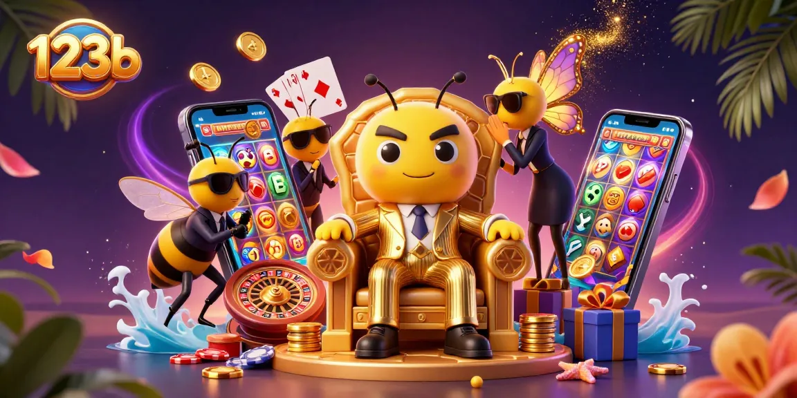 Experience the dynamic world of gambling with 123b, featuring a bumblebee mob boss in a casino atmosphere.