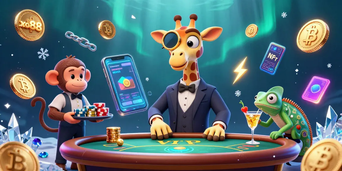 Engage with exciting casino games at xo88, featuring a high-roller giraffe, monkey valet, and cocktail-making chameleon.