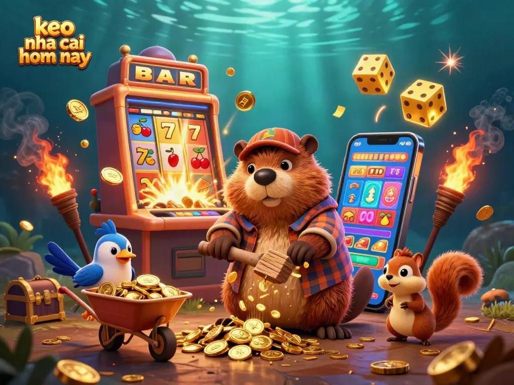 Experience thrilling moments with keo nha cai hom nay in this vibrant casino scene filled with gold coins.