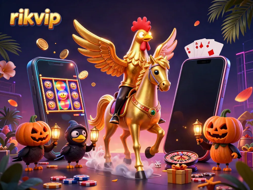 Experience thrilling slot adventures at rikvip with golden rooster and casino excitement.