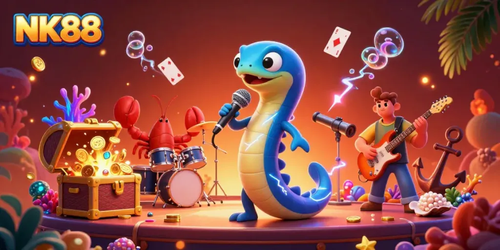 Experience thrilling gameplay with NK88 in an immersive underwater casino scene