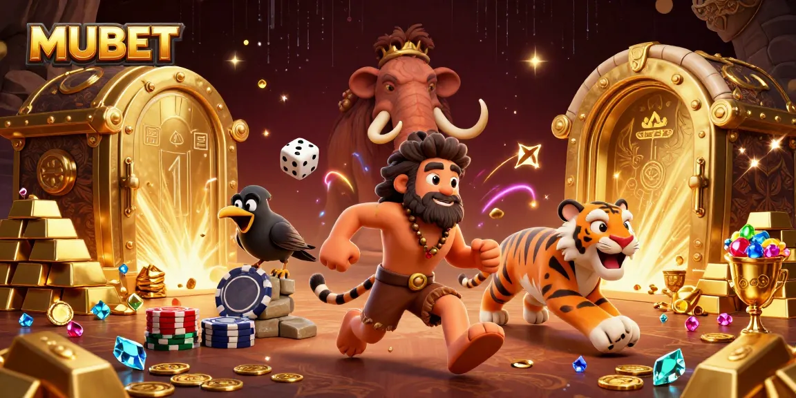 Engage with MUBET in a vibrant prehistoric casino filled with treasures and clever characters.