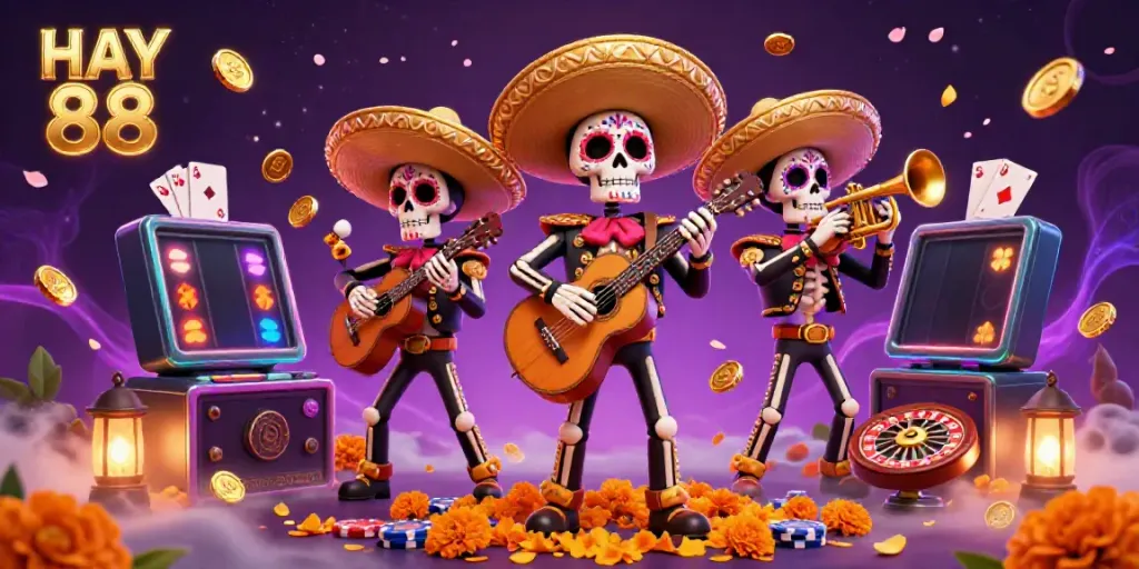 Experience the vibrant energy of HAY 88 with a lively mariachi band and dynamic casino elements.