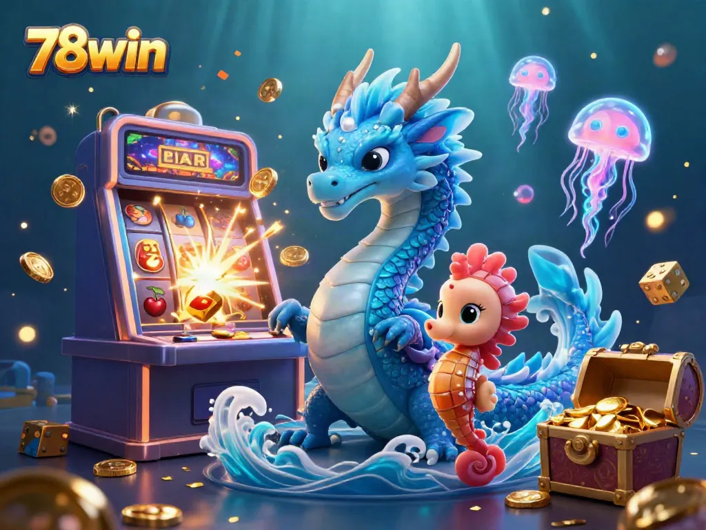 Engage with 78win's thrilling casino experience featuring vibrant underwater themes and colorful game elements.