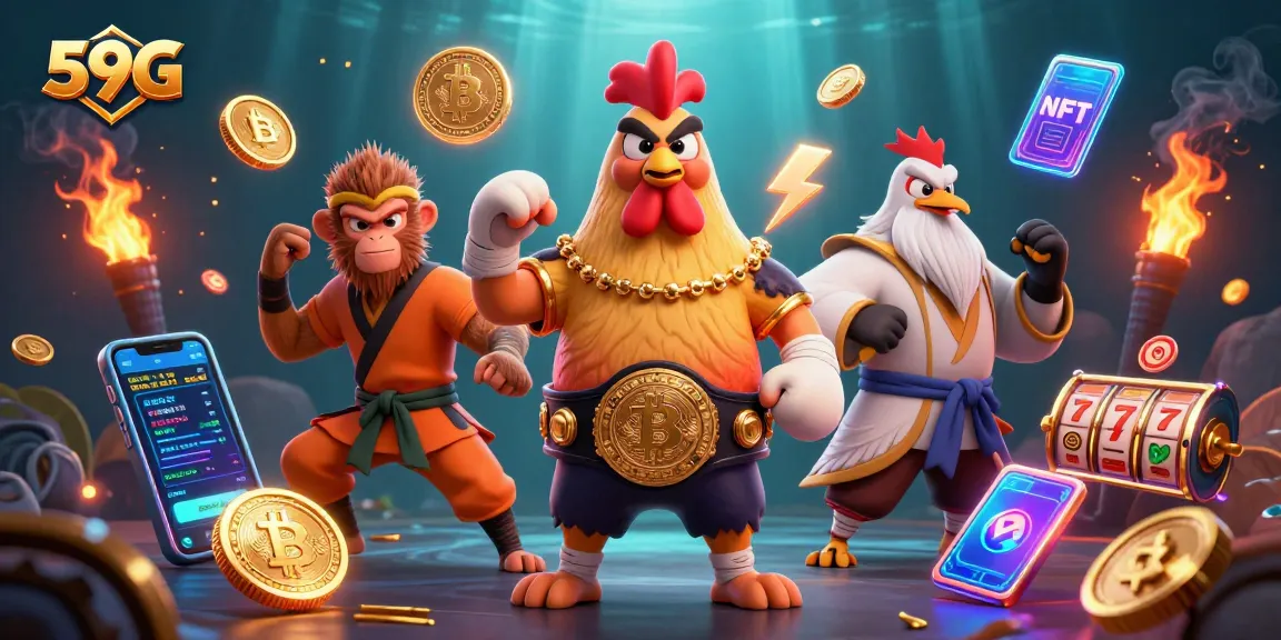 Spin the reels at 59G with dynamic characters and crypto elements for thrilling gaming.