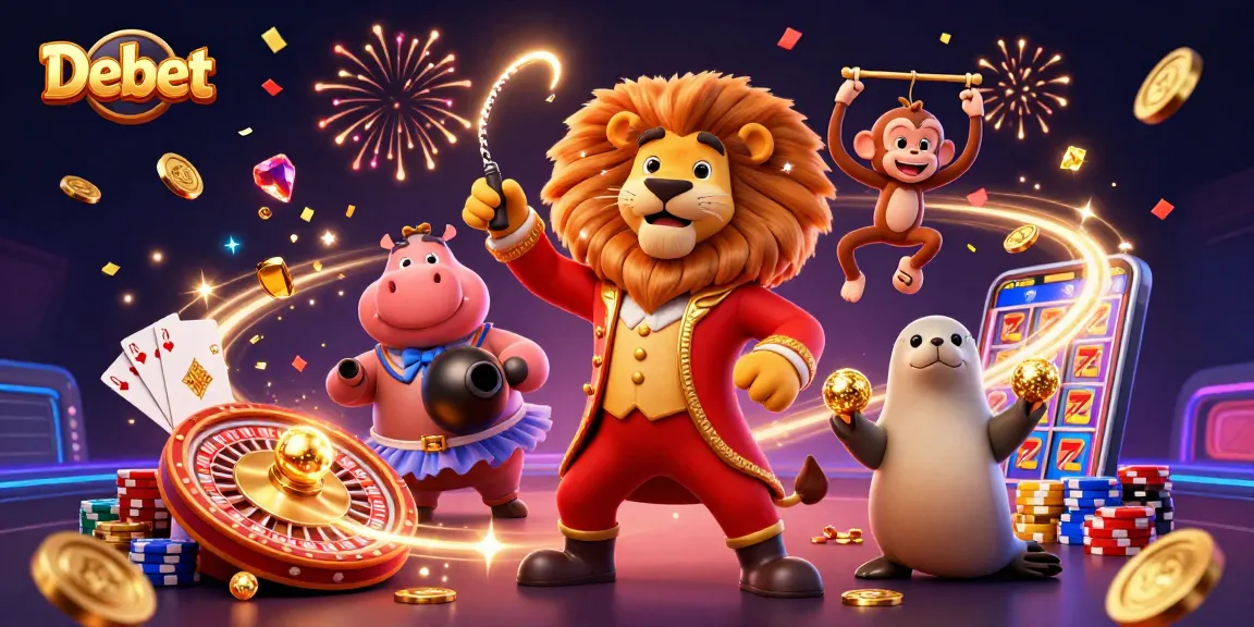 Spin exciting games with Debet's dynamic casino experience featuring fun characters and vibrant action.