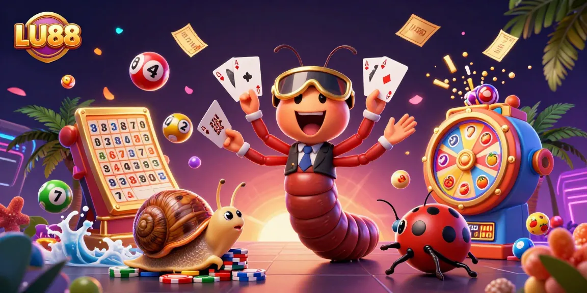Engage with LU88's vibrant casino experience featuring an animated dealer and thrilling jackpots.