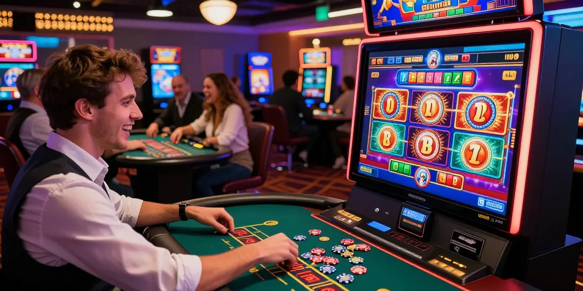 Dewavegas No. 1 Asia vibrant online casino atmosphere with players celebrating wins and enjoying casino games.
