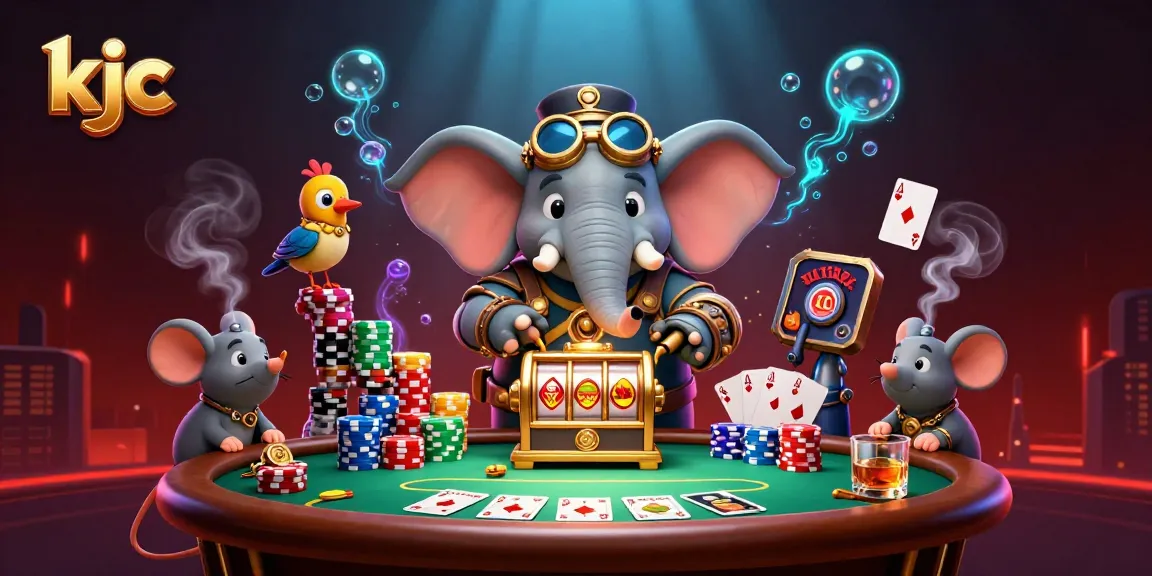 KJC players experiencing thrilling gameplay at a vibrant 3D steampunk casino