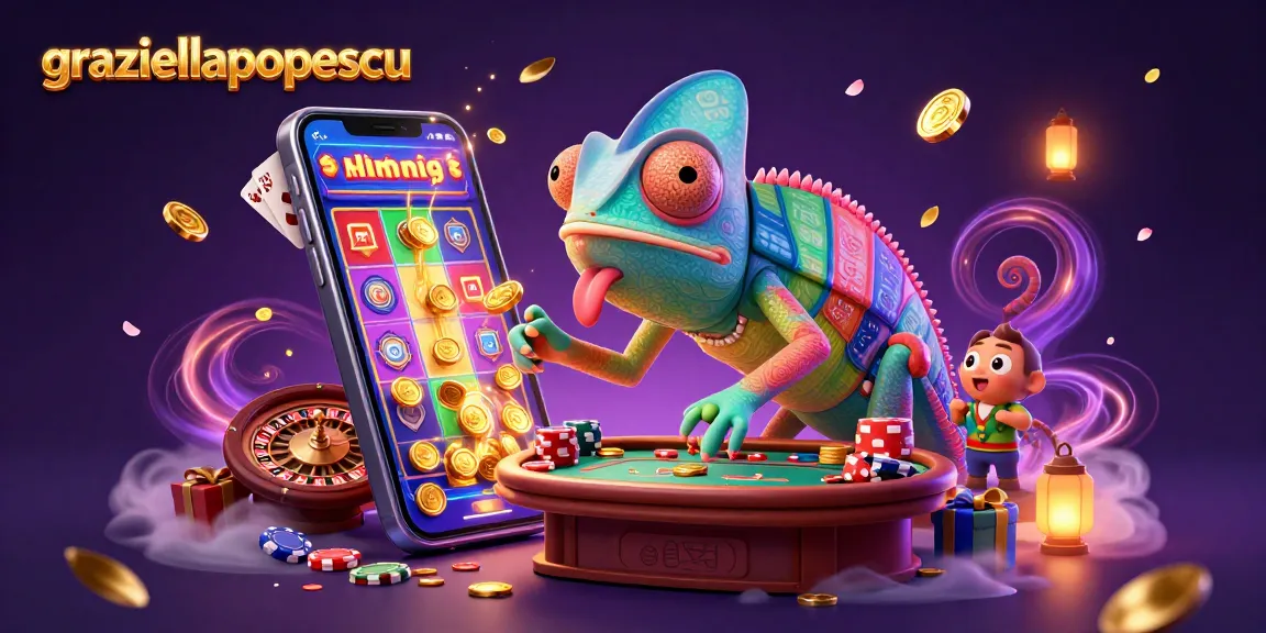 Engaging scene of graziellapopescu monitoring casino activities as golden coins cascade around colorful games.