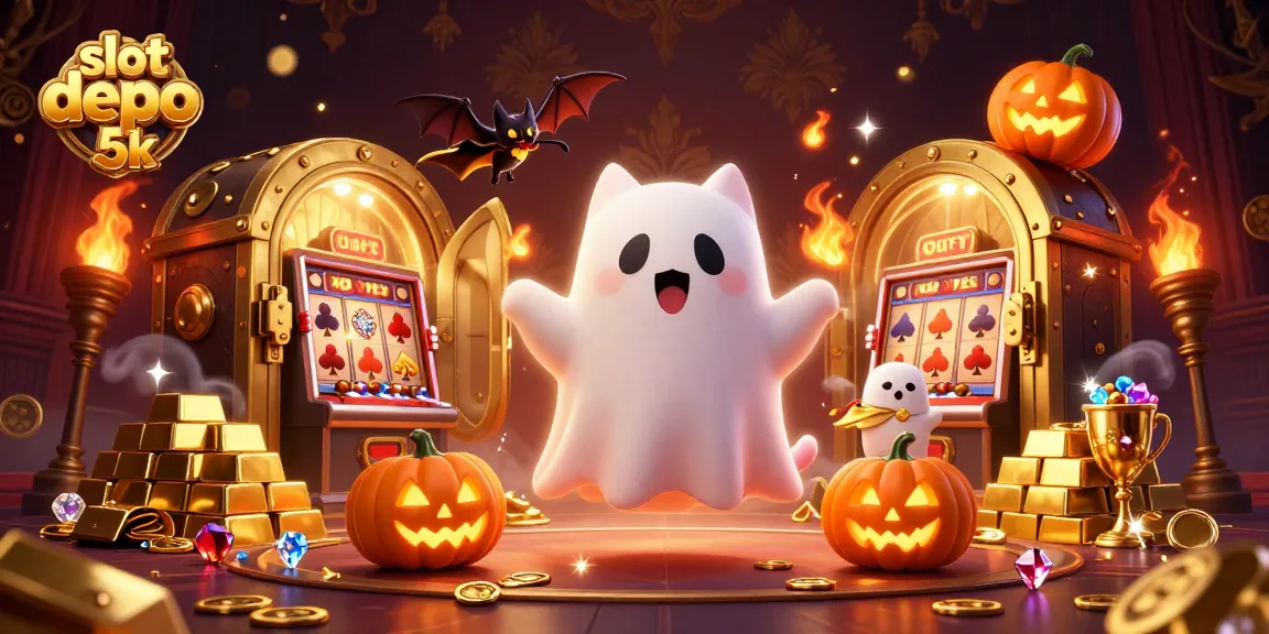 Engage with the thrill of slot depo 5k as friendly ghost cat and bat companion explore a haunted casino.