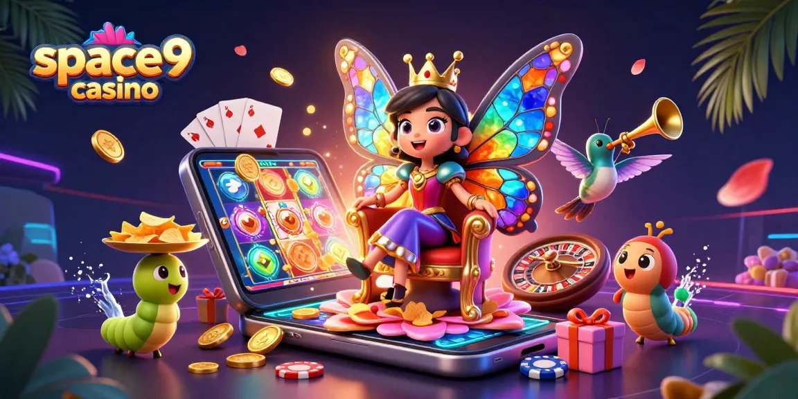 Experience thrilling games at space9 casino, featuring colorful slots and captivating characters.